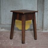 Ancien tabouret bois, tabouret d'appoint, tabouret d'atelier, déco intérieur