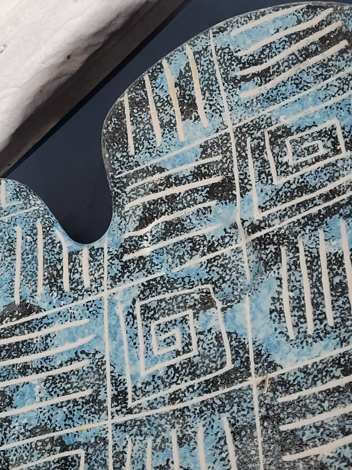 Plateau palette bleu