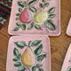 Set of 10 vintage enameled earthenware plates Renouveau Cagnes sur Mer