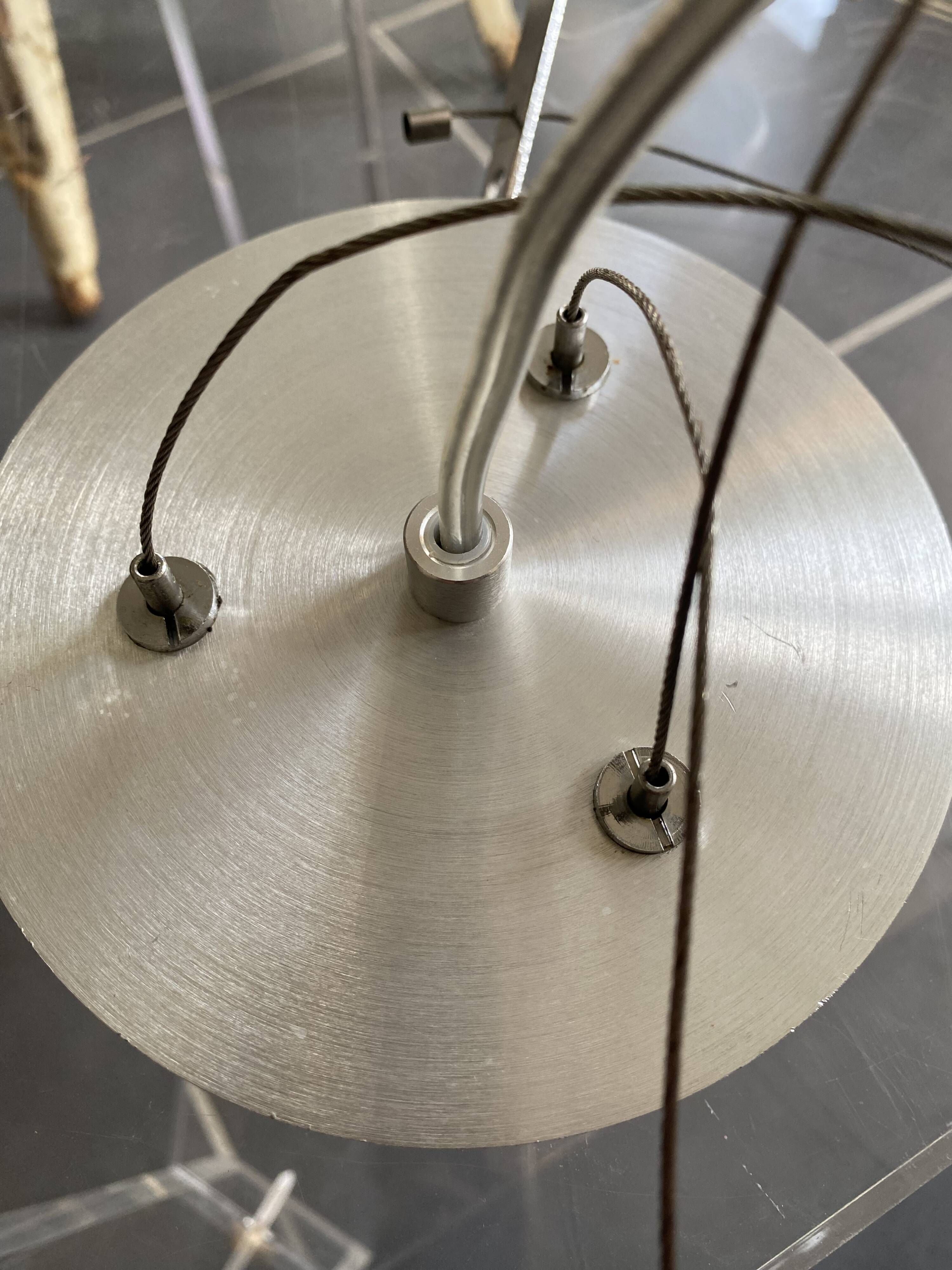 Suspension lamp aluminium Foscarini style vintage space age vintage 1980