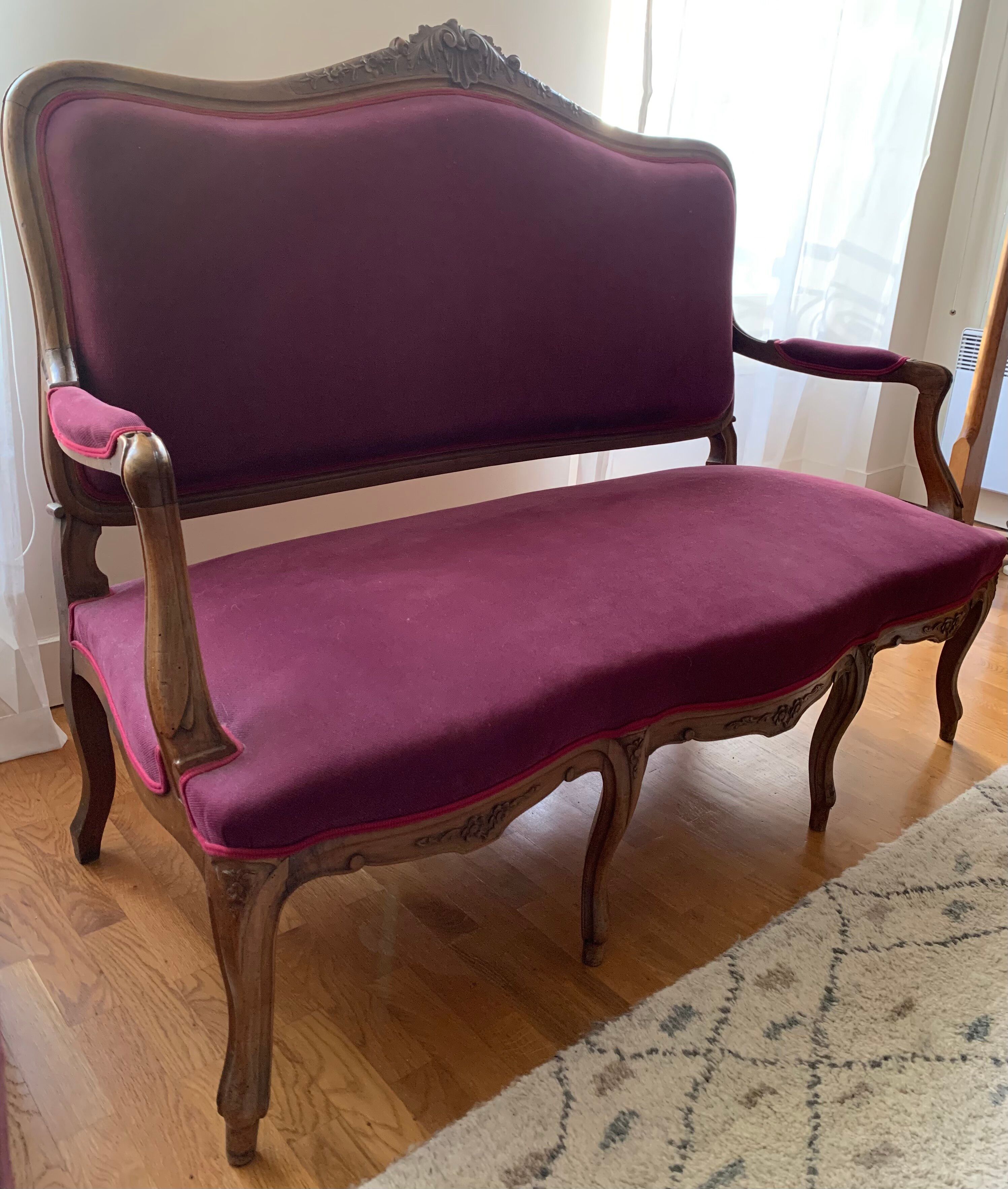 Canapé ancien / banquette cabriolet