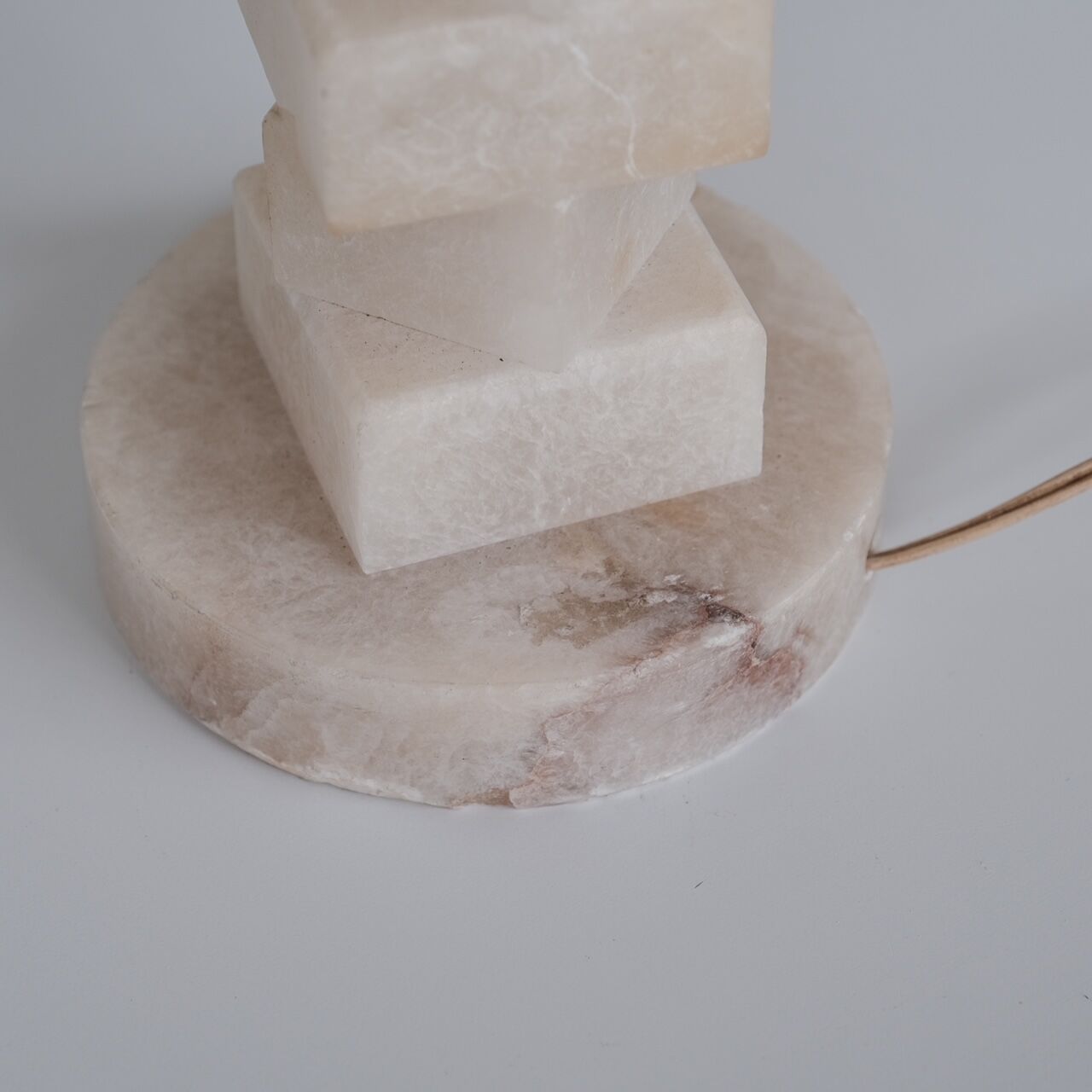 Alabaster french mid-century table lamp