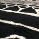 Berber carpet Oudéa pure black and white wool - 290 cm x 210 cm