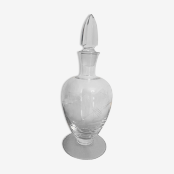 Glass carafe, 40-50s faceted cap
