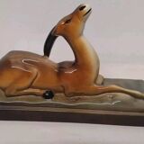 Large Ceramic Antelope Statuette