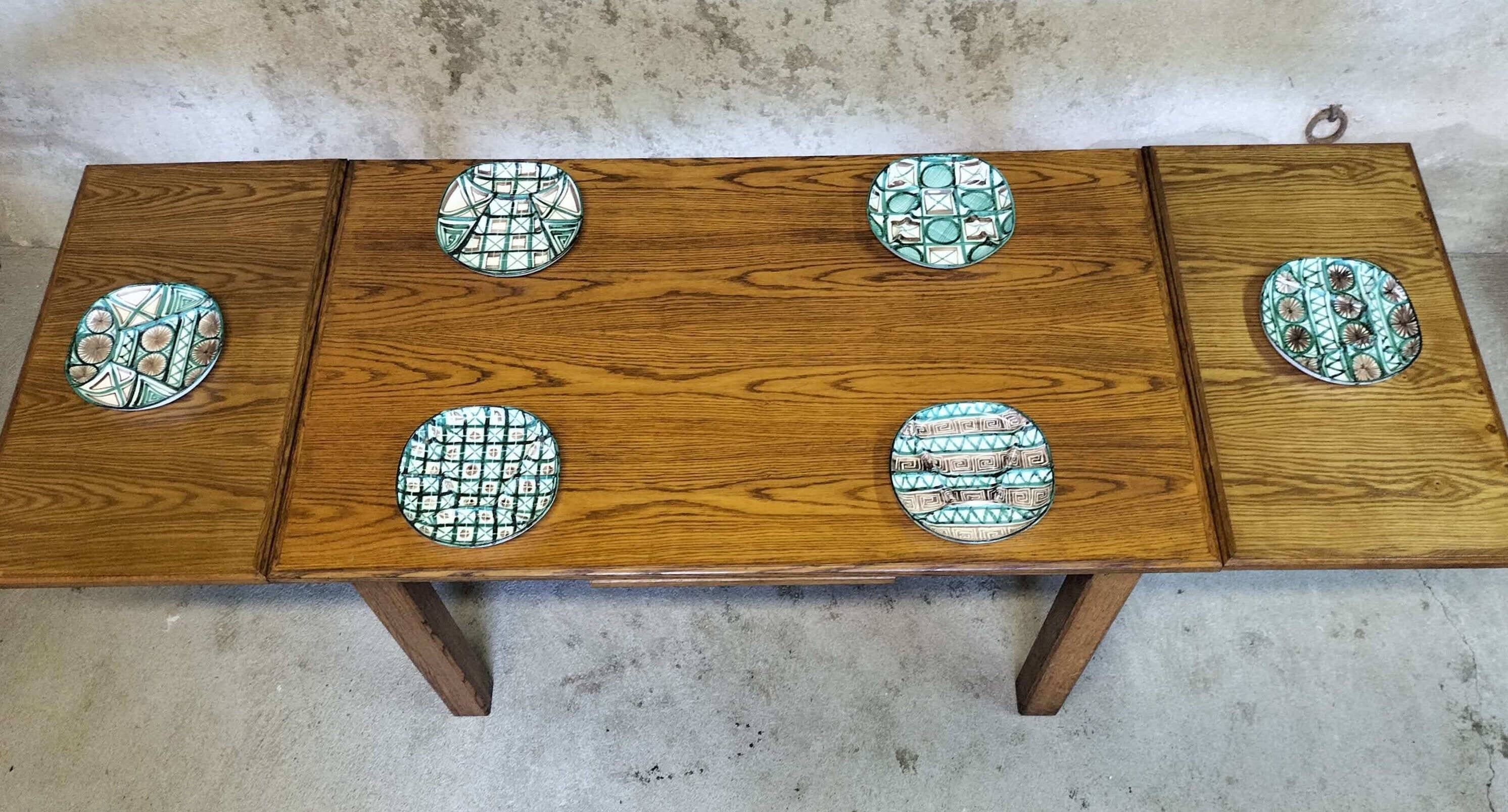 Farmhouse style dining table.
