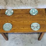 Farmhouse style dining table.