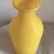 Vintage Hand-Blown Yellow Frosted Satin Glass Apothecary Vase - 1970s