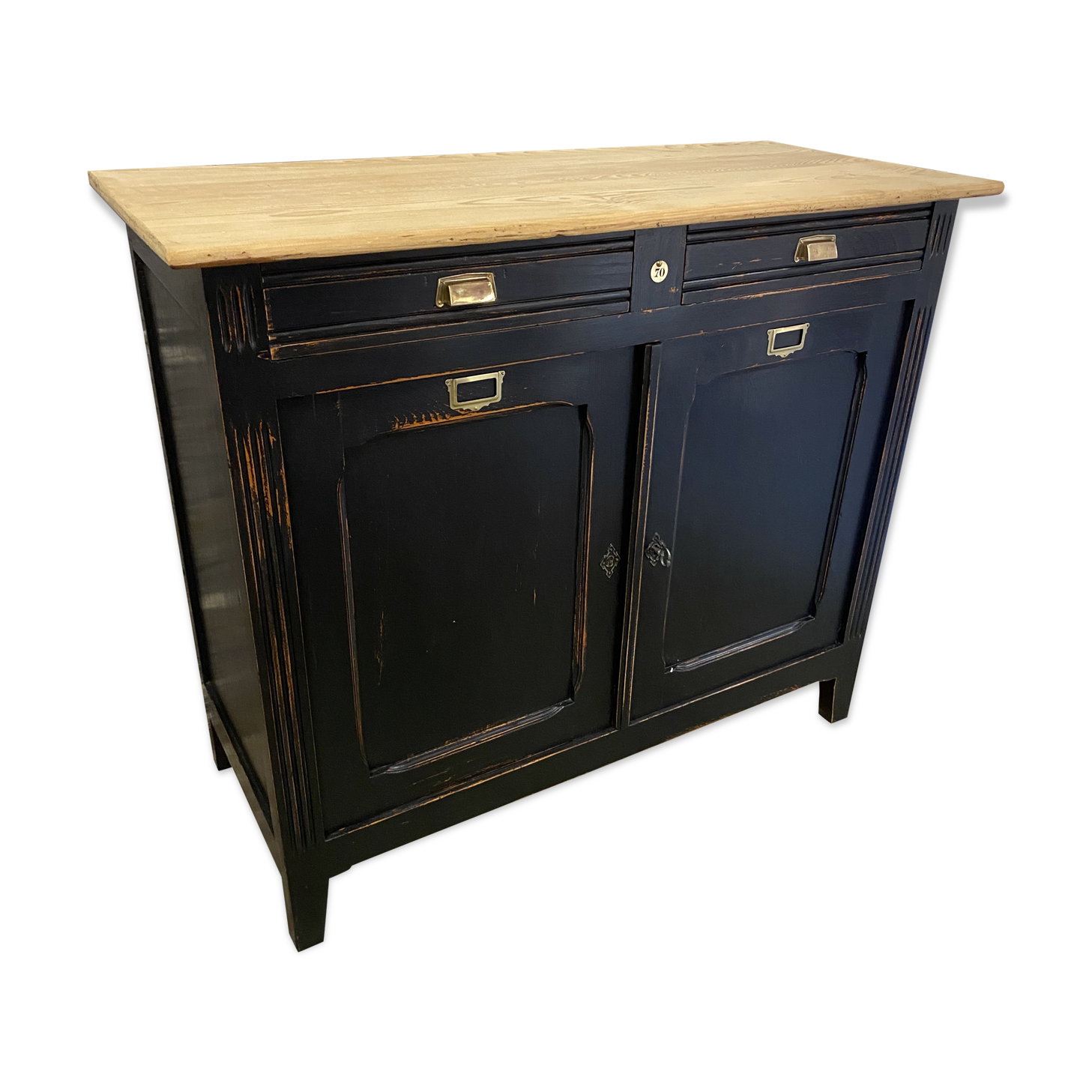 Former parisian black patina side board