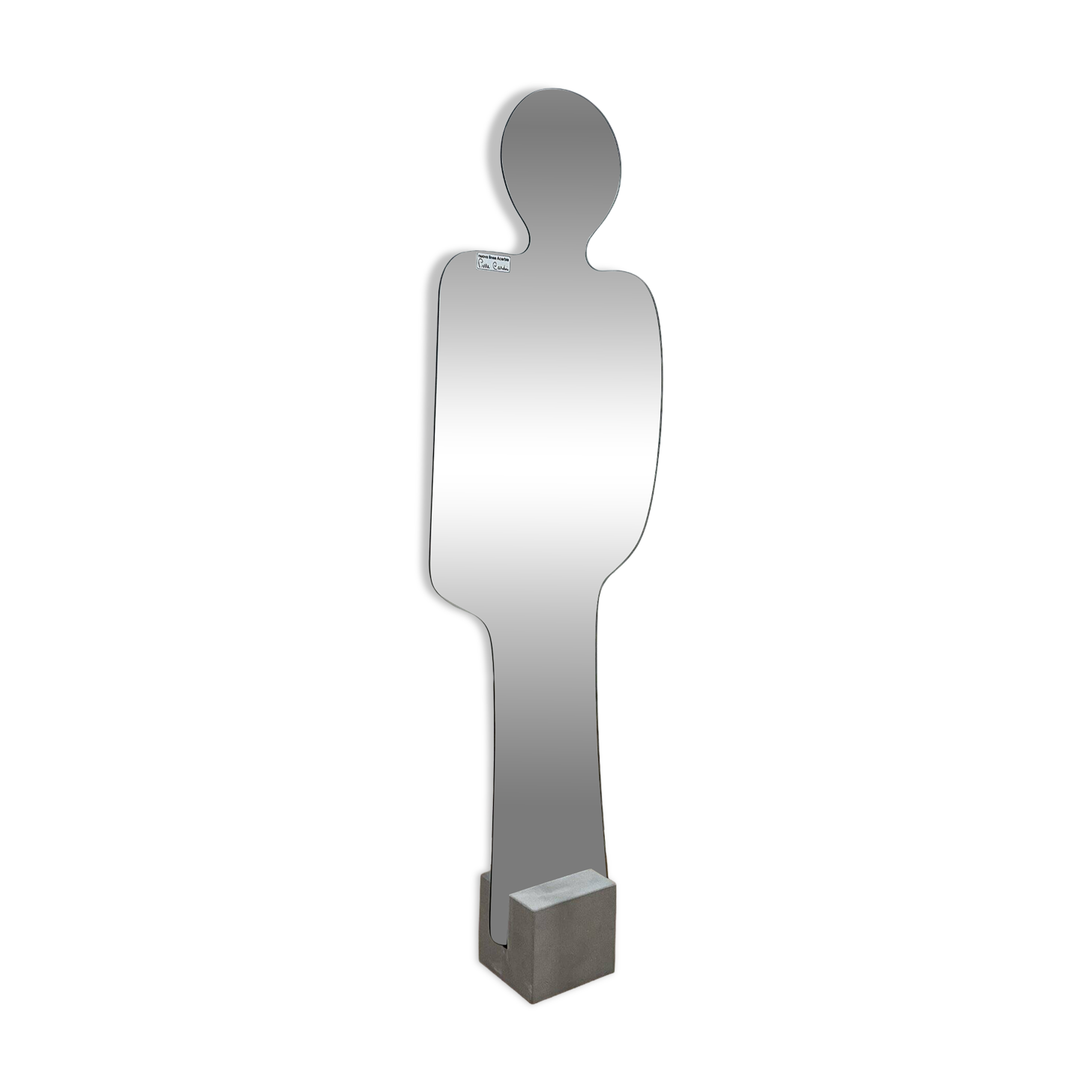 Acerbis "Narciso" postmodern silhouette standing floor mirror 1980s
