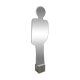 Acerbis "Narciso" postmodern silhouette standing floor mirror 1980s