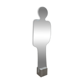 Acerbis "Narciso" postmodern silhouette standing floor mirror 1980s