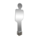 Acerbis "Narciso" postmodern silhouette standing floor mirror 1980s