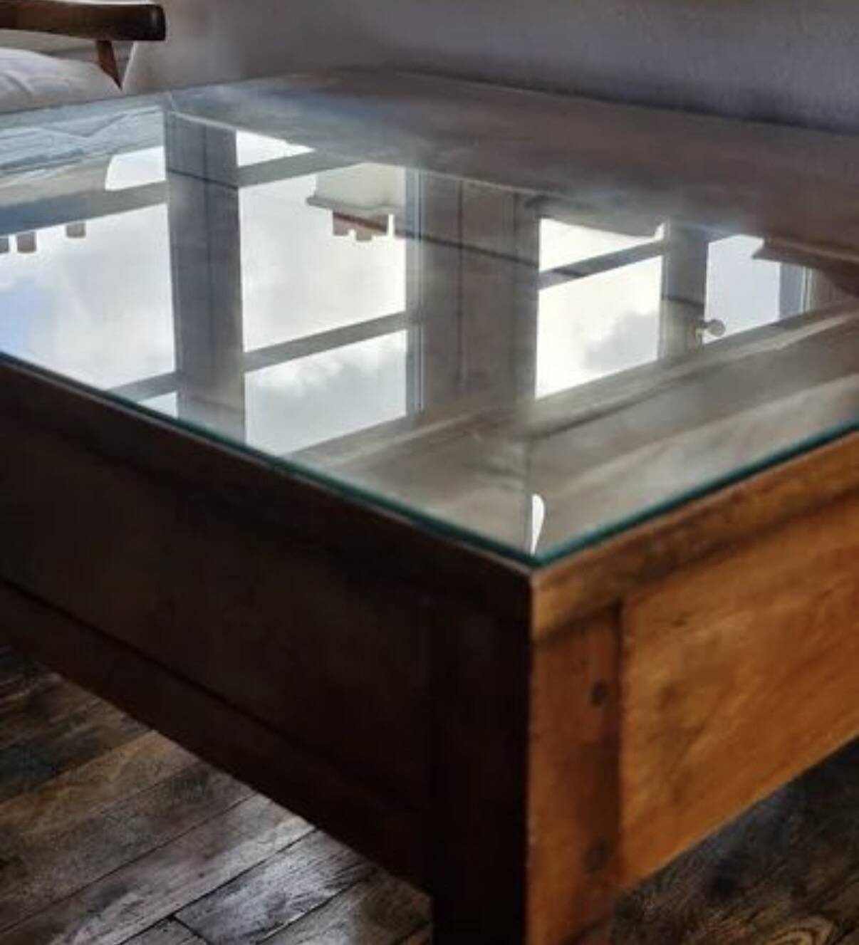 Old solid wood table