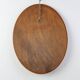 Mid century oval oak Mirror, Belgium 1950s