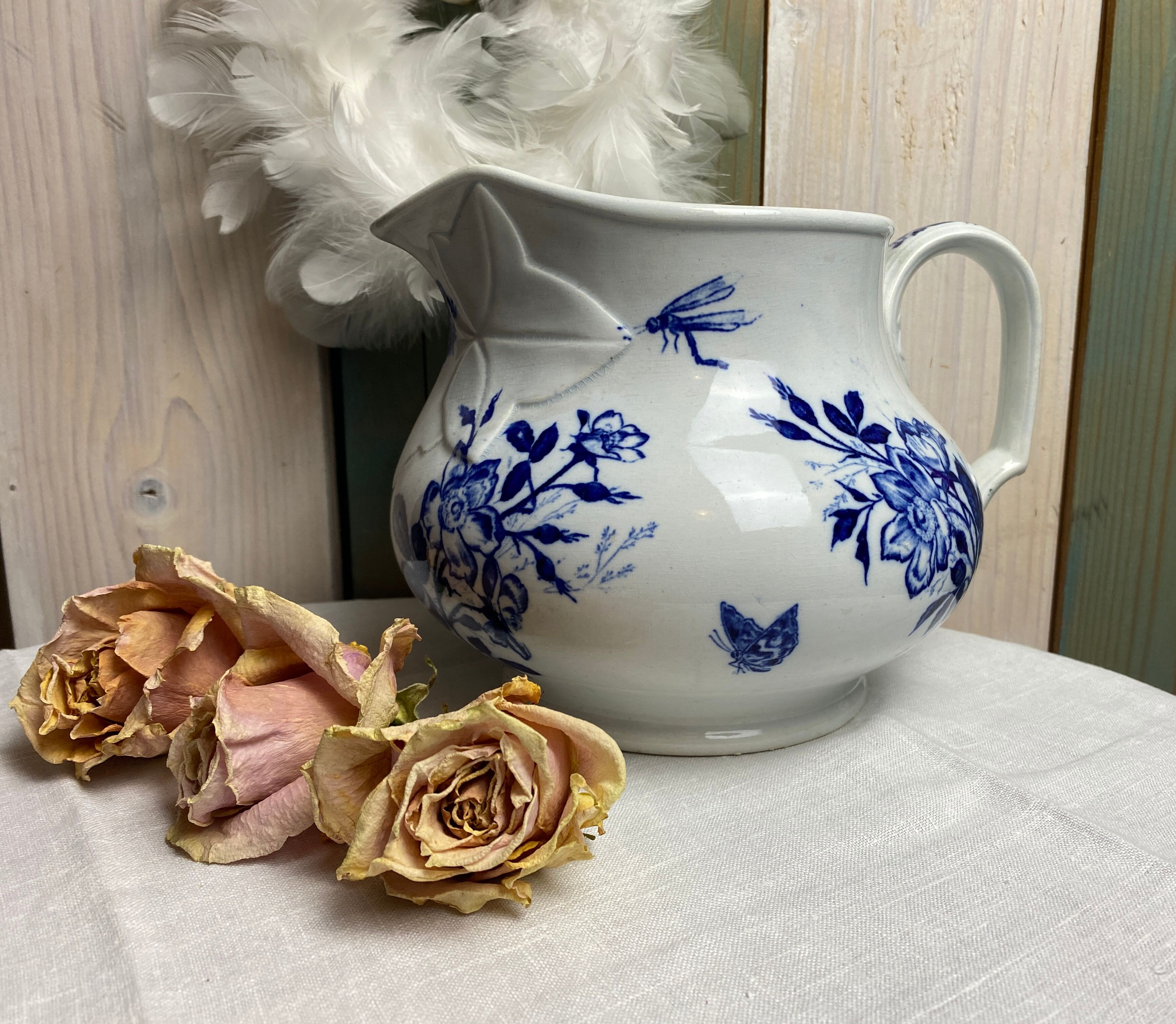 Antique toilet pitcher stamped