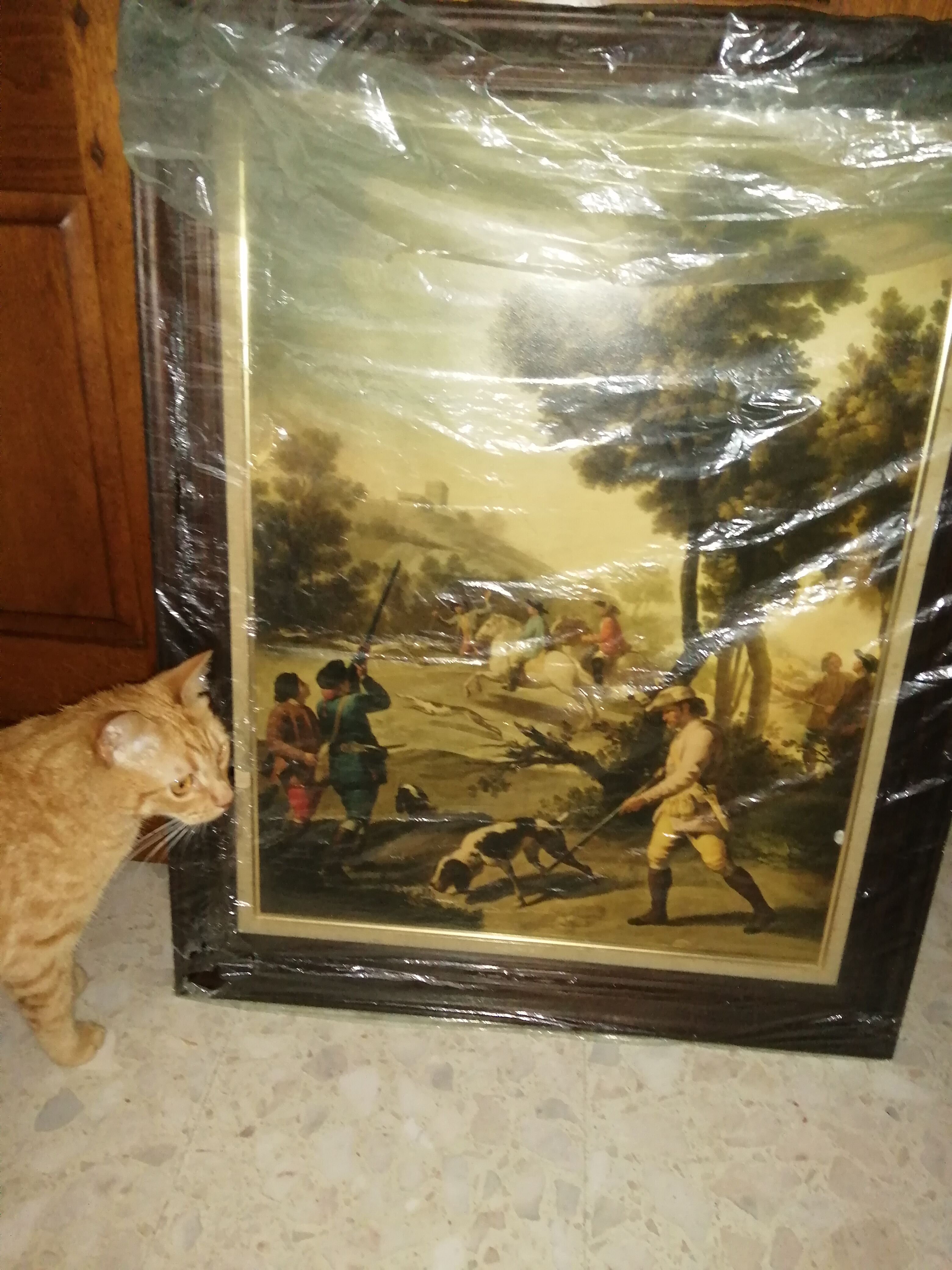 Painting "Quail Hunt 1775" by Francisco de Goya (Reproduction)