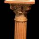 Bronze candle holder with floral motifs.