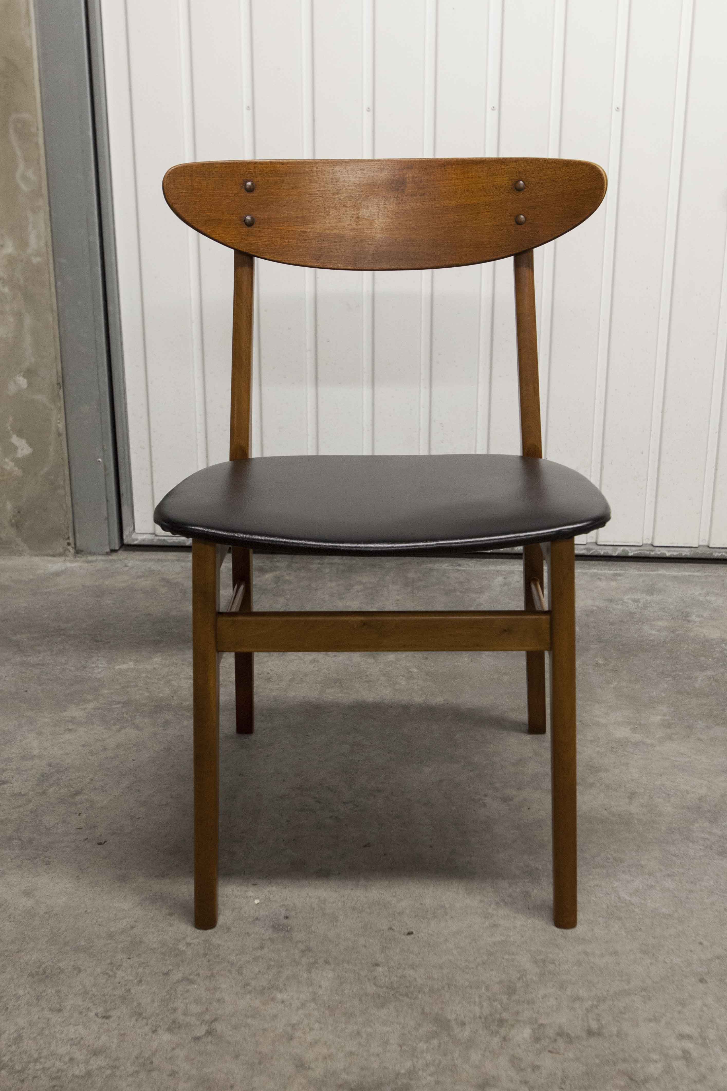 Lot de 6 chaises Farstrup 210 teck en hêtre 1965