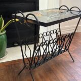Side table, Vallauris magazine rack