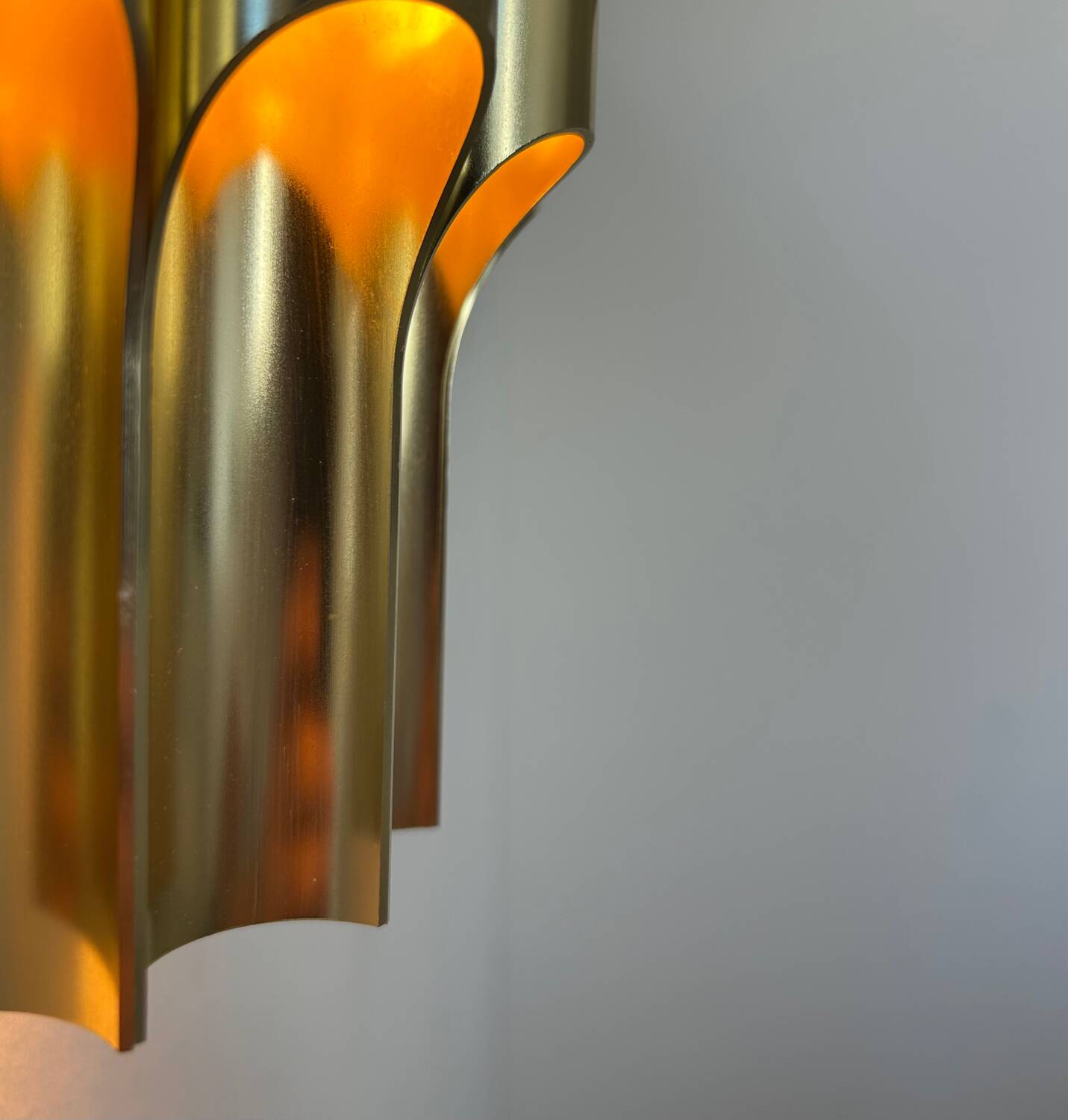 Vintage bent karlby "pan" wall lamp, brass, lyfa denmark 1960