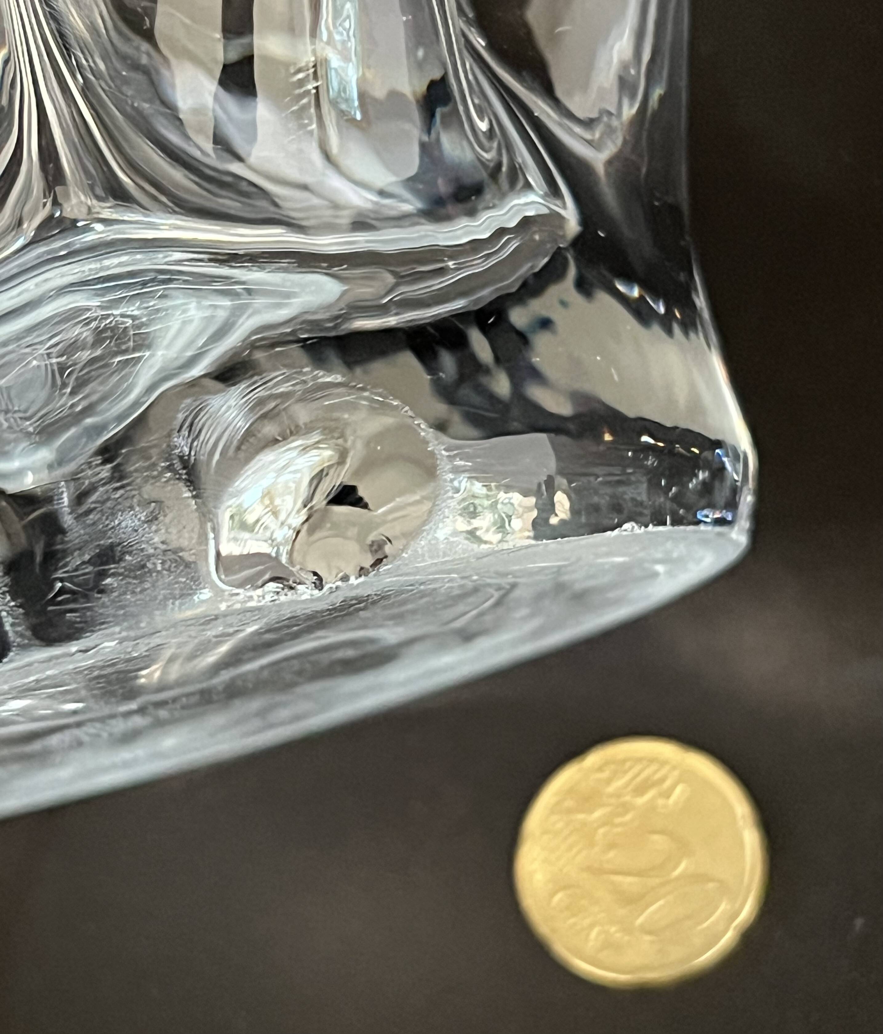 Crystal vase called "Giraffe Head" by Art Vannes France, 1950s.