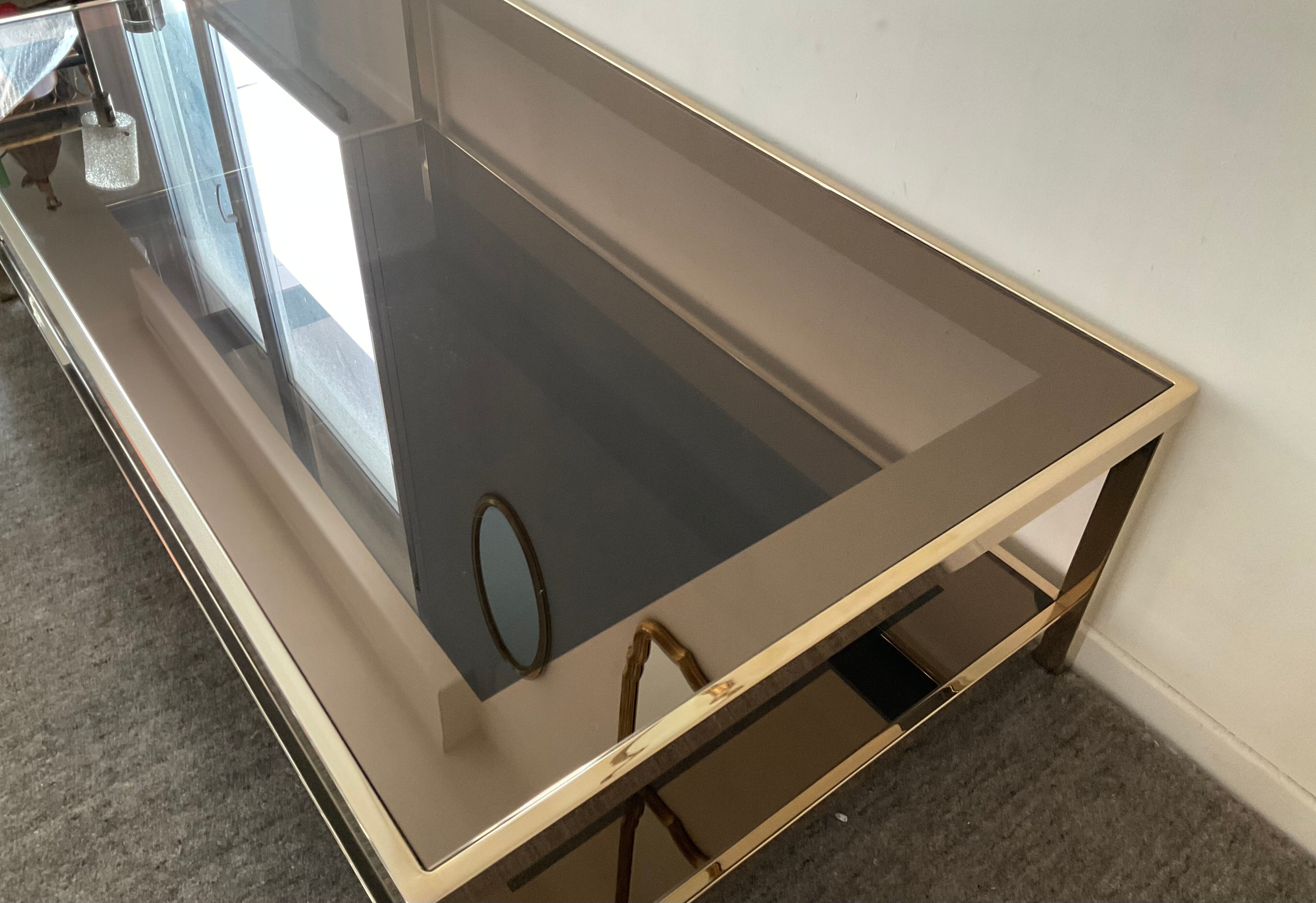Belgo Chrom fine gold 23ct coffee table from the 70s