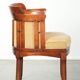 Beautiful design side/dining chair with luxurious yellow fabric upholstery