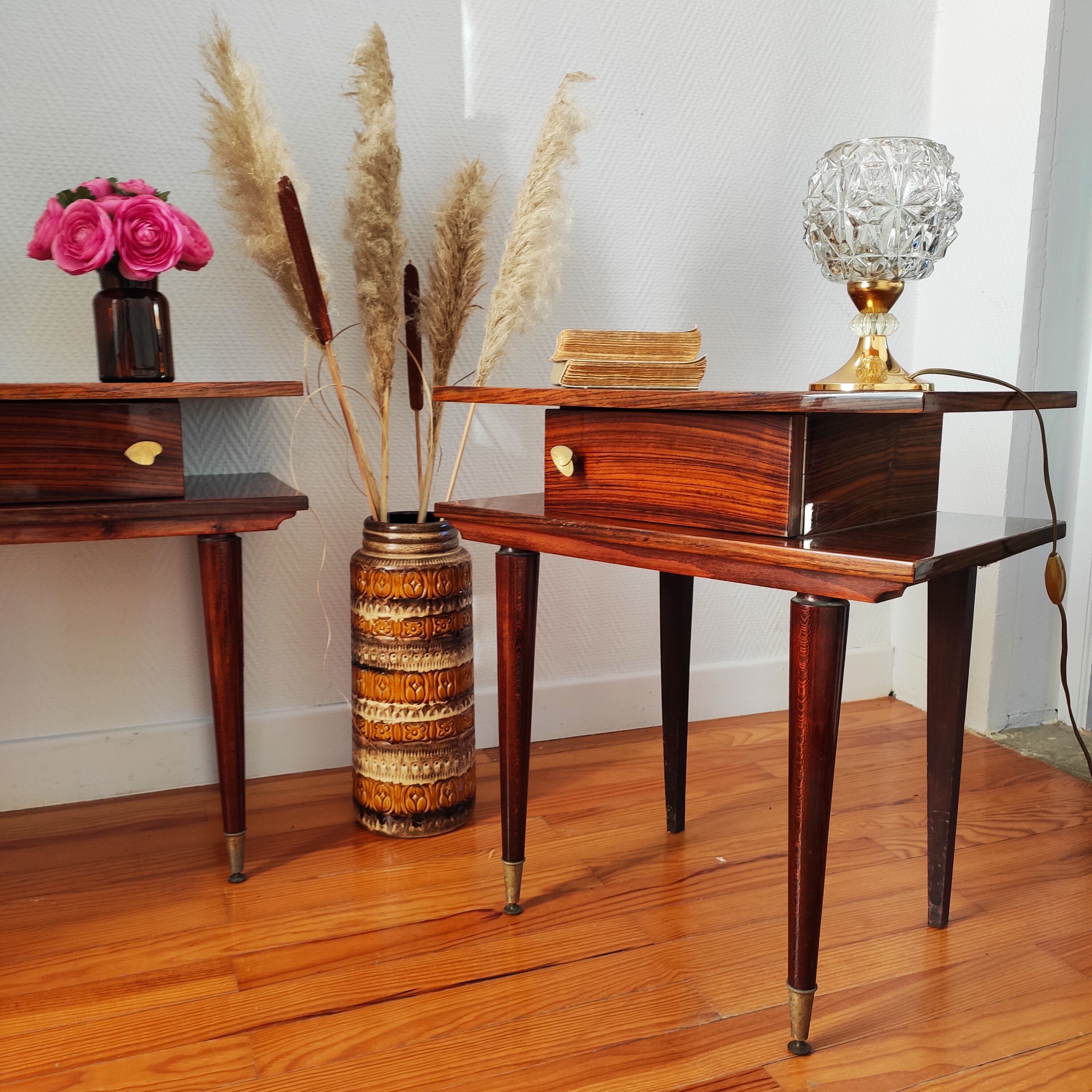 Pair of vintage bedside tables