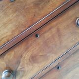 English chest of gold mahogany veneer