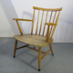 Chair in wood with file at bars