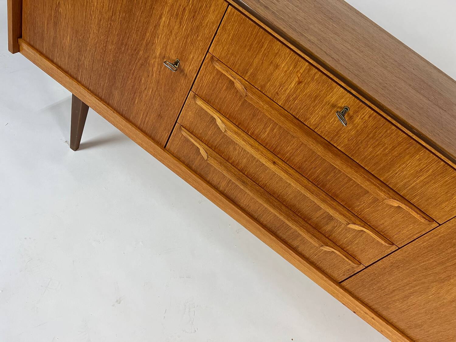 Enfilade en teck des années 60 70, style mid-century