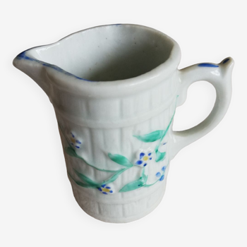 Very small porcelain pitcher blue flowers