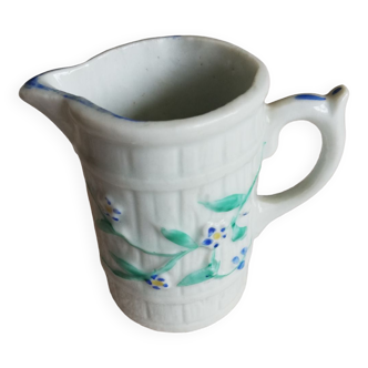 Very small porcelain pitcher blue flowers