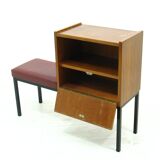 Telephone Bench in Wood and Metal, 1970s