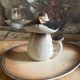 Mushroom-shaped earthenware service by Bruno Dose, vintage 1960s