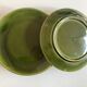 Set de 6 assiettes plates 1960 en faience verte