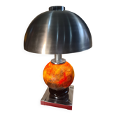 Lumica lamp 1970 Willi Rizzo design deluxe ceramic lava, aluminium, 62x41.