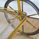 Brass trolley with wheels 60's bottle holder