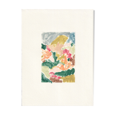 Paysage monoprint en fleurs