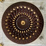 Large decorative openwork ceramic dish Vallauris 60s
