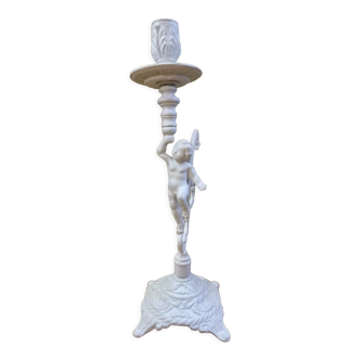 Candlestick brass cherub cherub XIXth