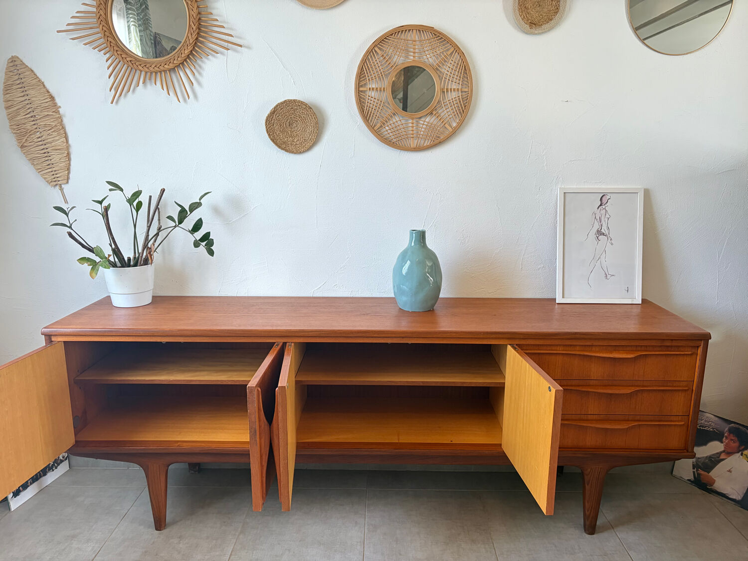 Scandinavian teak sideboard