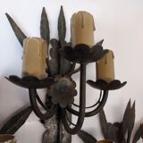 4 wrought iron sconces