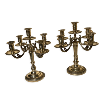 5-branch restoration-style chandelier