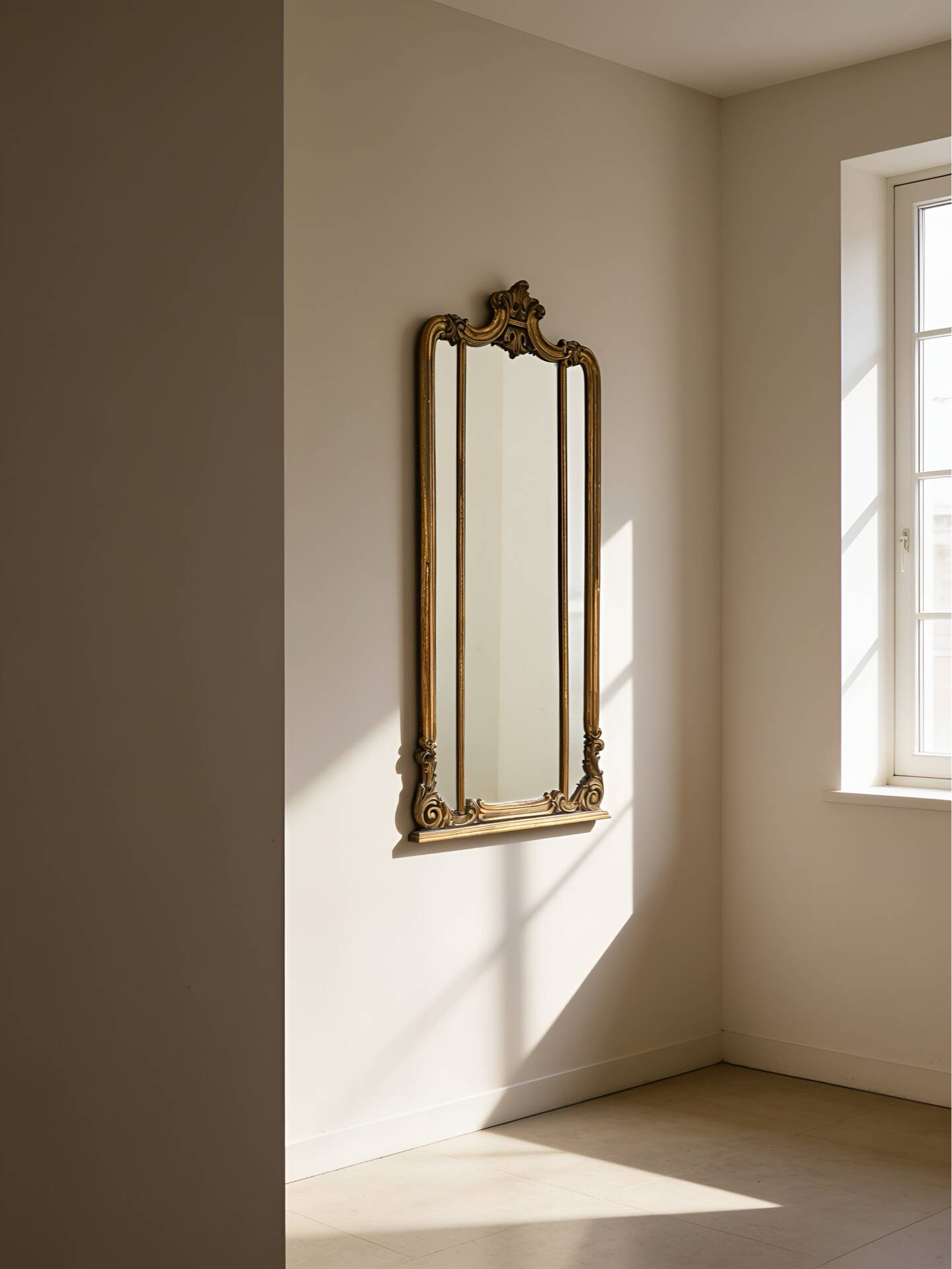 Antique Italian wall mirror, 19th century.
