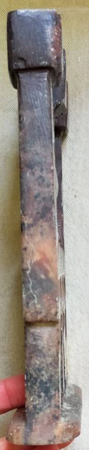 Three-branched stone candlestick adorned with birds, North Africa