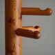Decorative coat rack in solid pine, mid-century Danish style, 1970s.