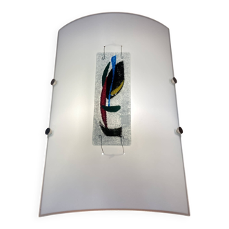 Large glass paste wall light Scandinavian design.