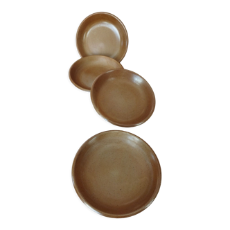 4 Brenne Grès skullcap plates